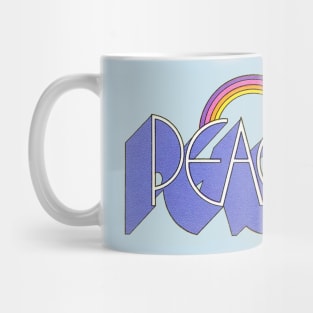 'Peace' Sign Logo - Vintage Typography Art Mug